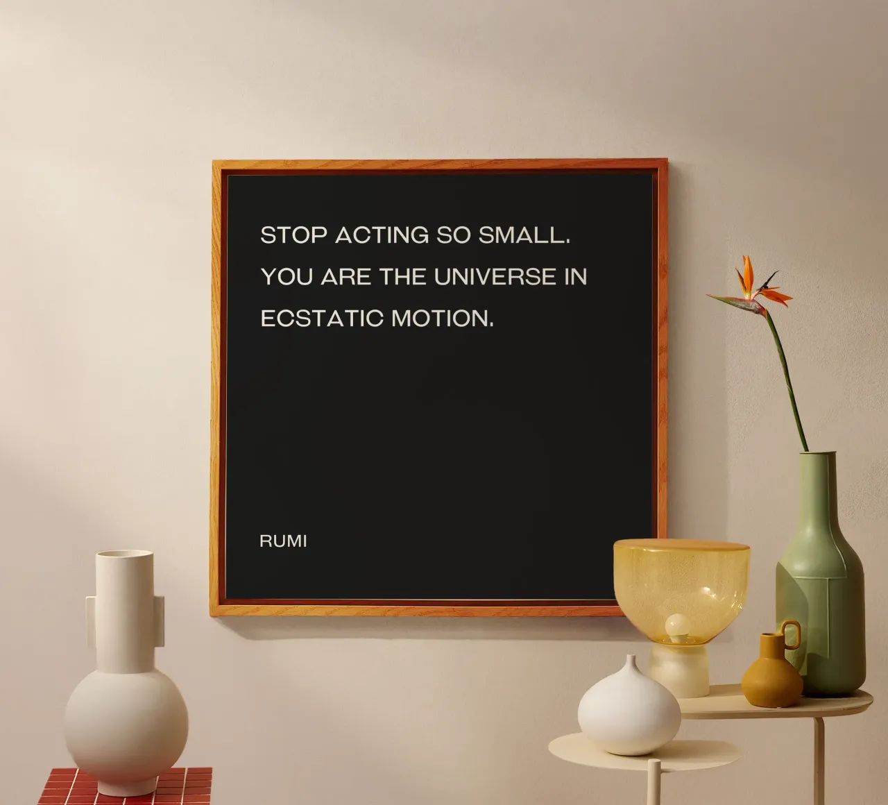 Du bist das Universum in ekstatischer Bewegung Zitat Acryl-Glas von Paigaam Studio