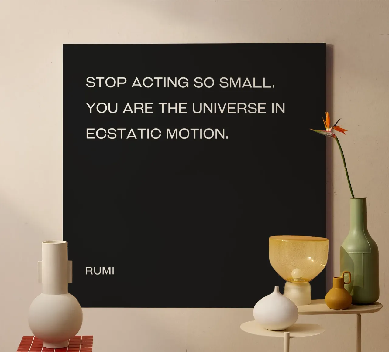 Du bist das Universum in ekstatischer Bewegung Zitat Leinwand von Paigaam Studio