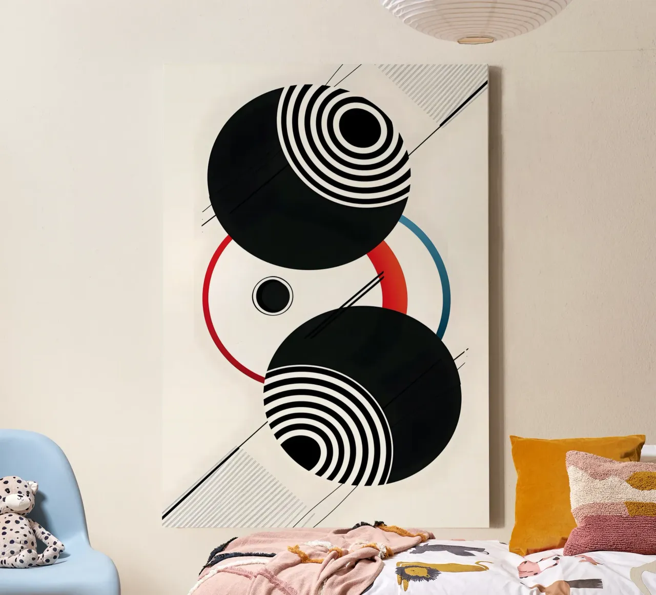 Bold geometric shapes canvas by LisaArtes
