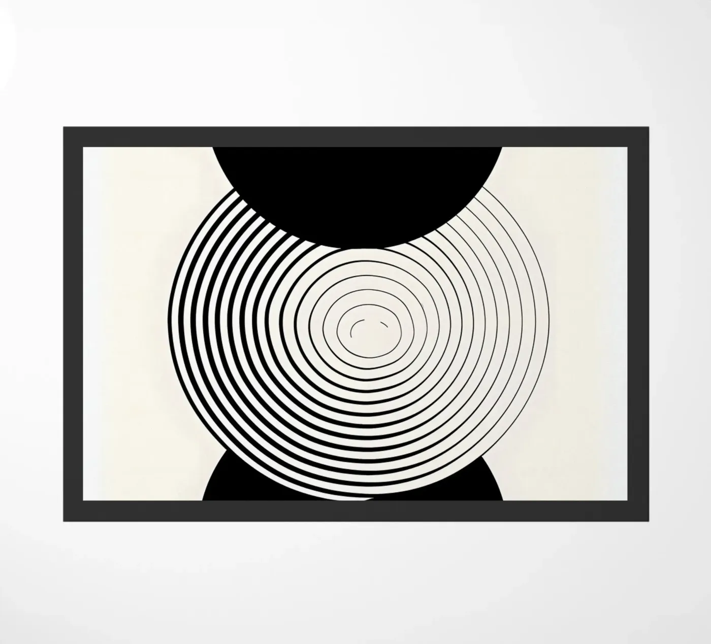 Three large black circles zerbino da LisaArtes