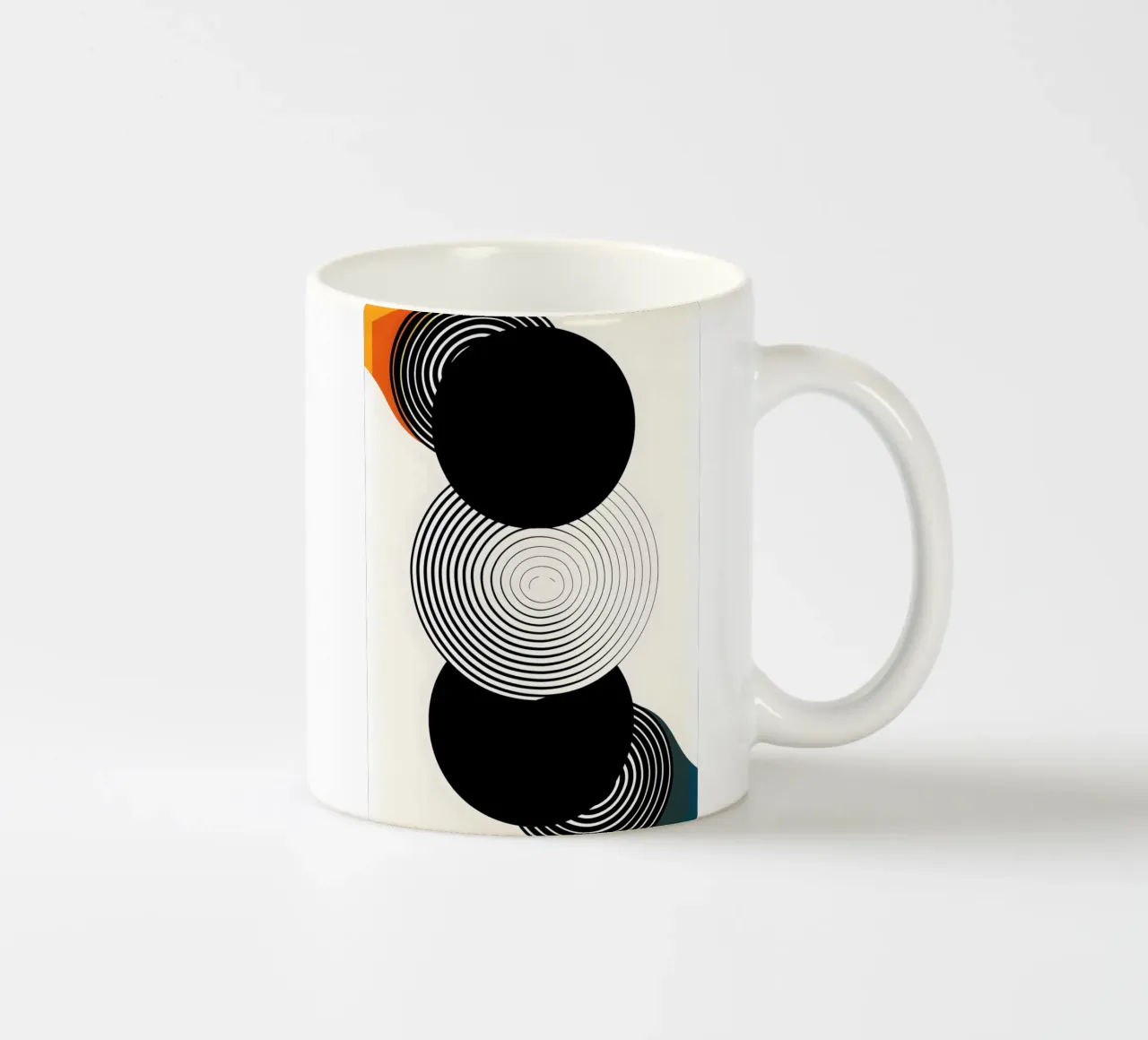 Three large black circles tazza in ceramica da LisaArtes