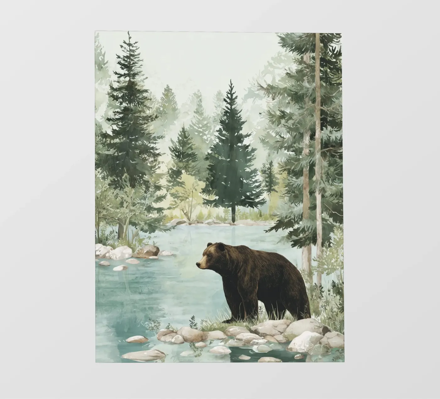 Brown Bear River pellicola backlit da LUMA WILDLIFE