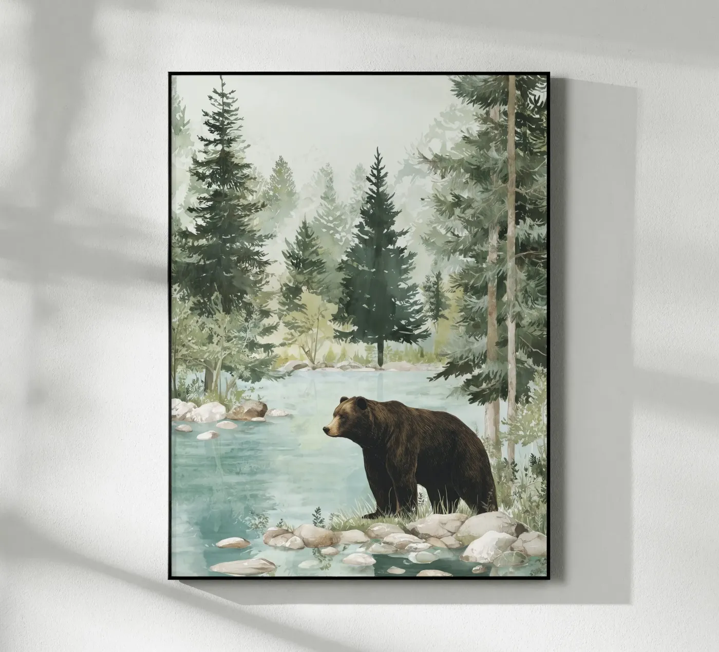 Brown Bear River Acryl-Glas von LUMA WILDLIFE