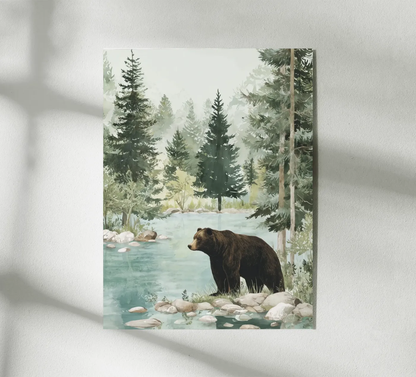 Brown Bear River Acryl-Glas von LUMA WILDLIFE