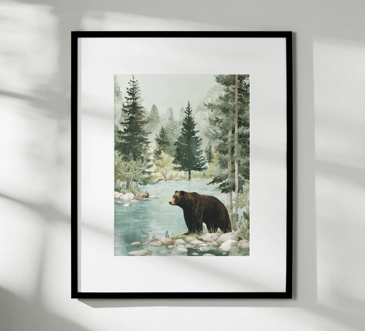 Brown Bear River poster by LUMA WILDLIFE