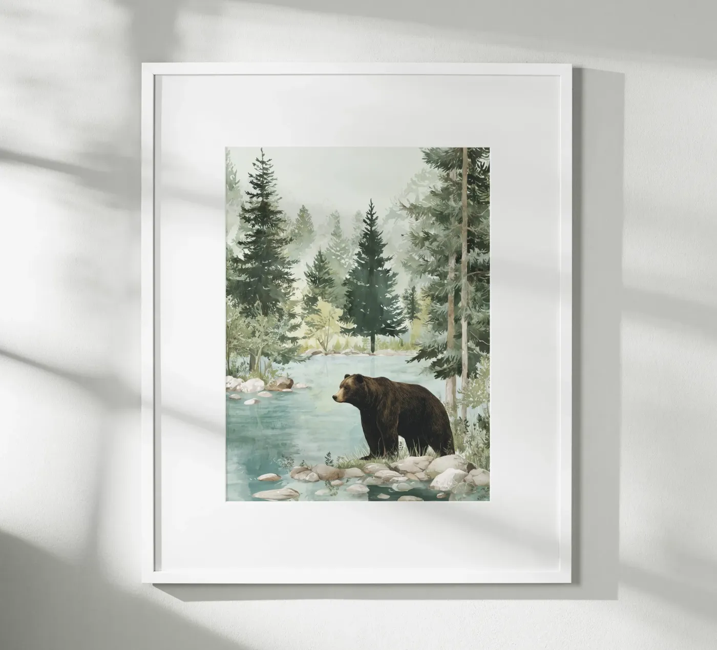 Brown Bear River poster by LUMA WILDLIFE