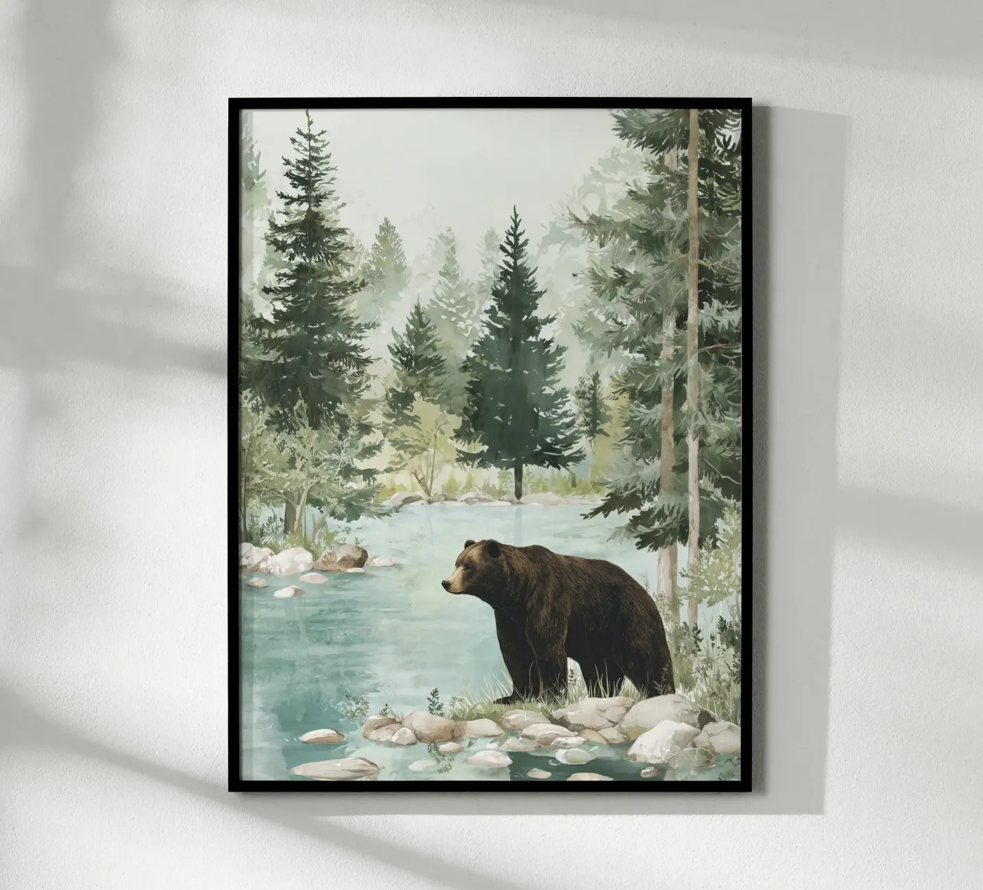Brown Bear River poster by LUMA WILDLIFE