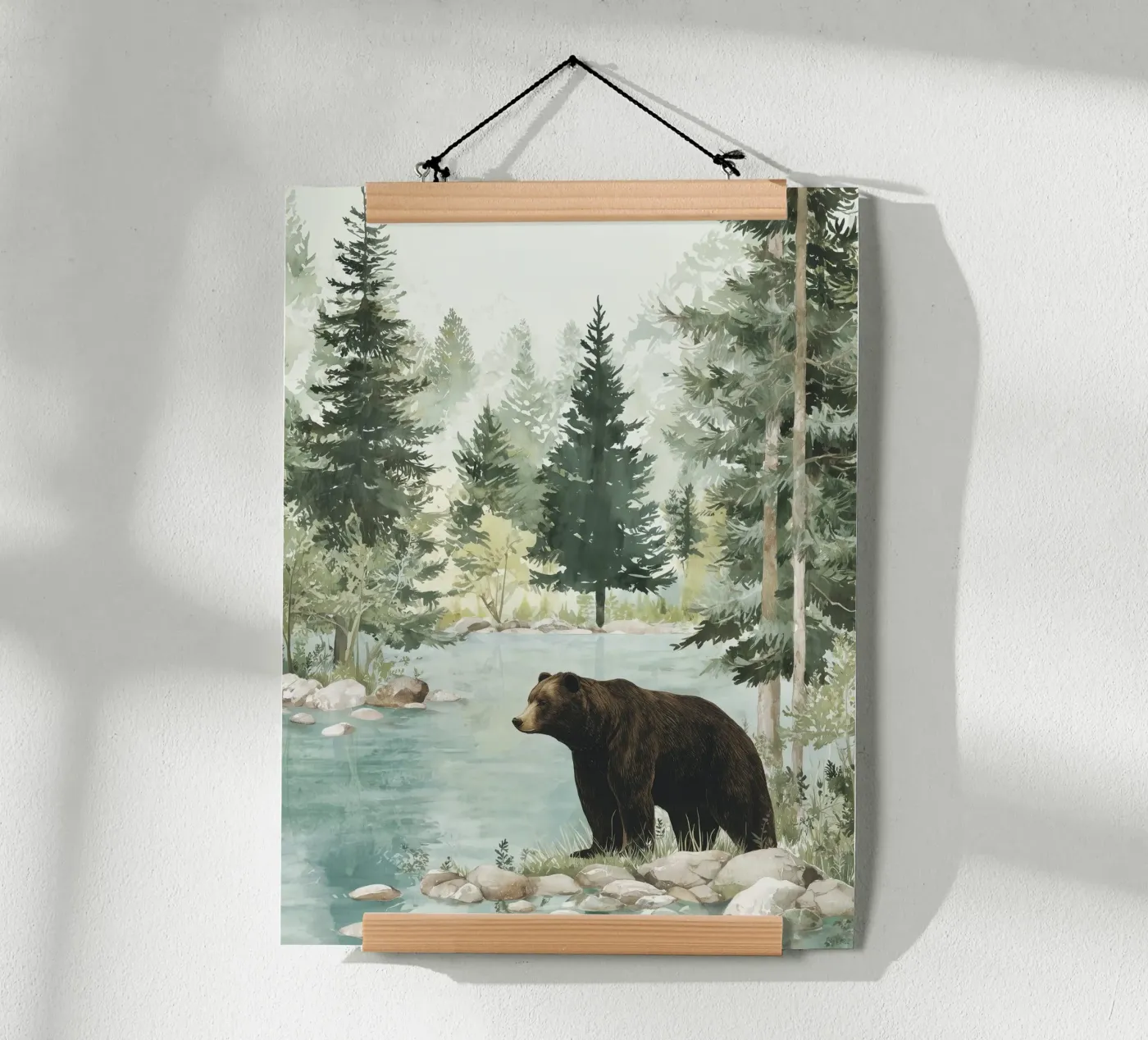 Brown Bear River poster by LUMA WILDLIFE