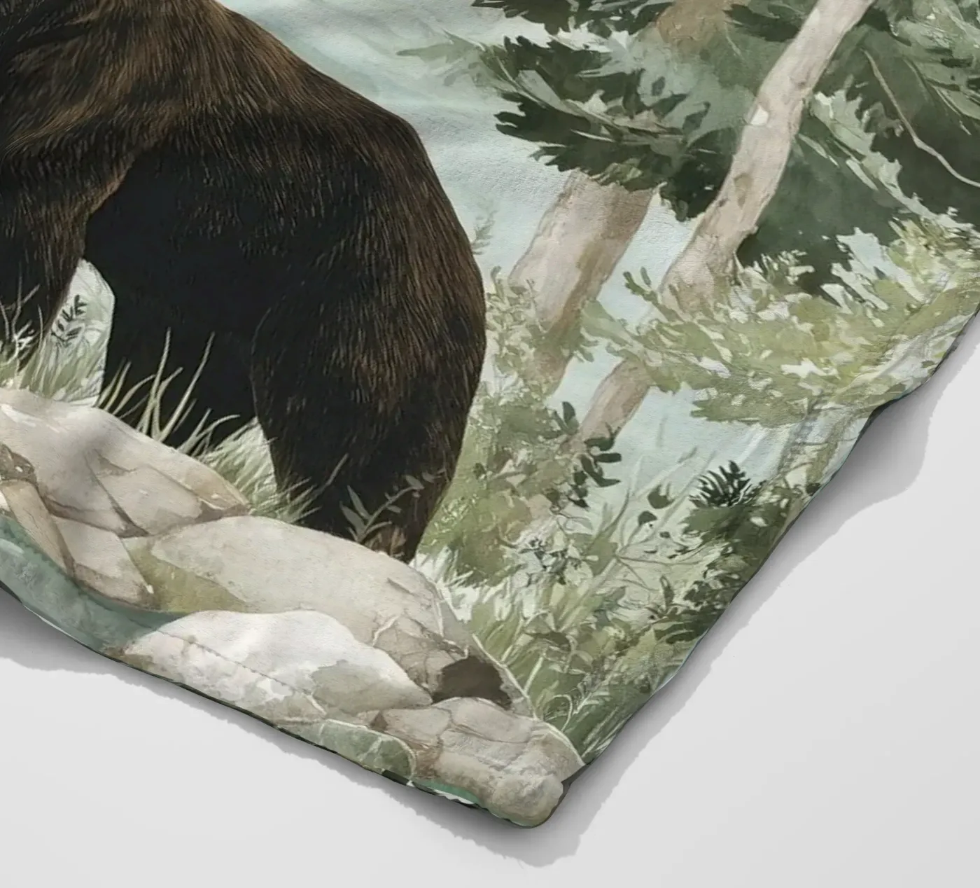 Brown Bear River Fleecedecke von LUMA WILDLIFE