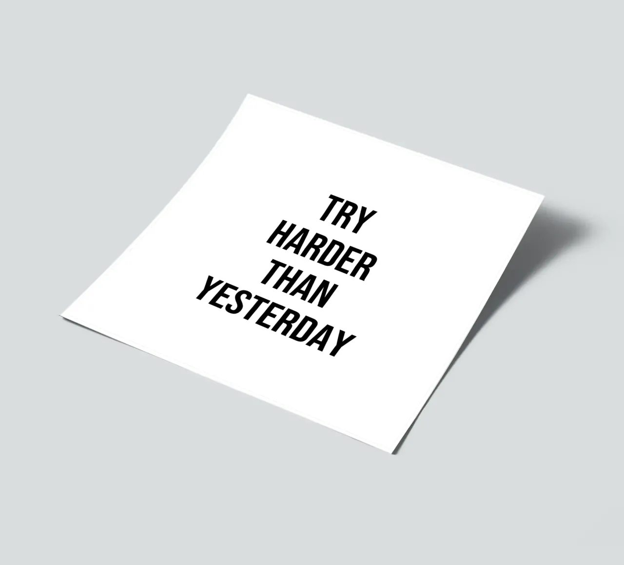 Try Harder than yesterday Zitat Stickerbogen von Paigaam Studio