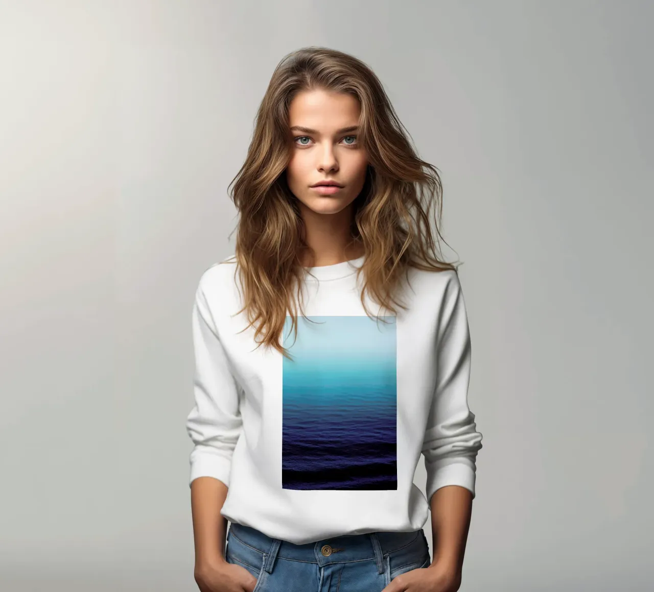 Deep Blue Sweatshirt von Leah Flores