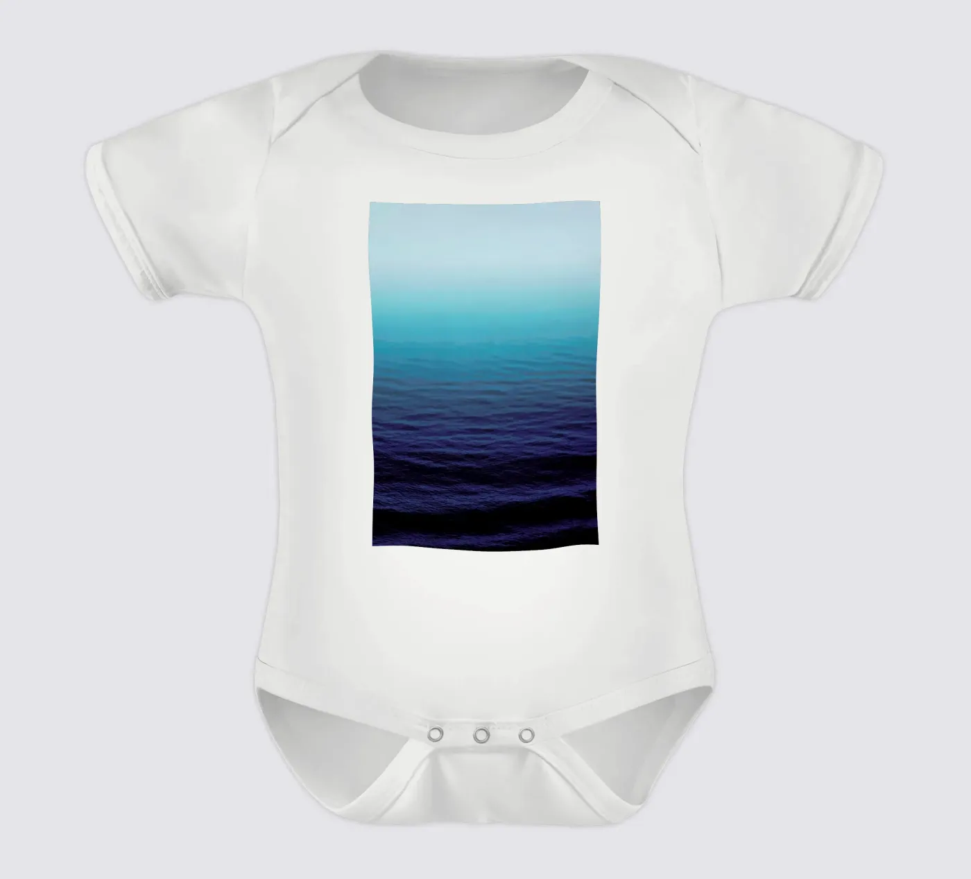 Deep Blue Kurzarm Babybody von Leah Flores
