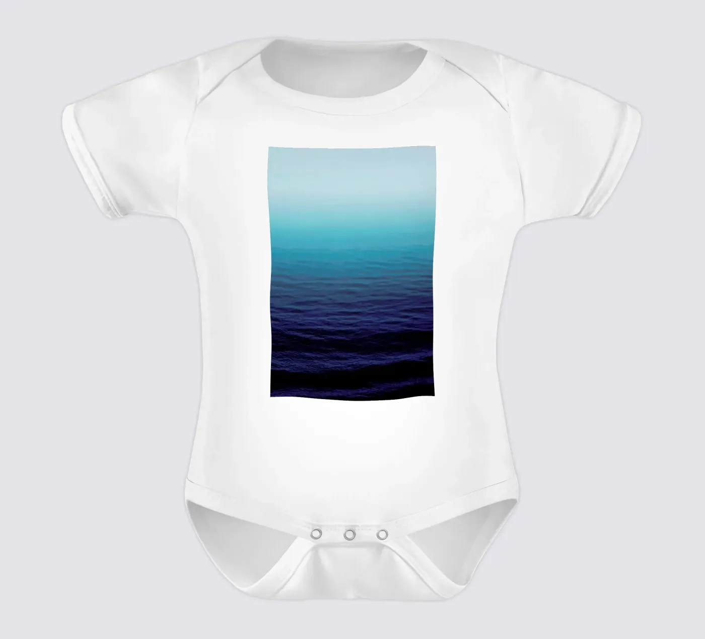 Deep Blue Kurzarm Babybody von Leah Flores