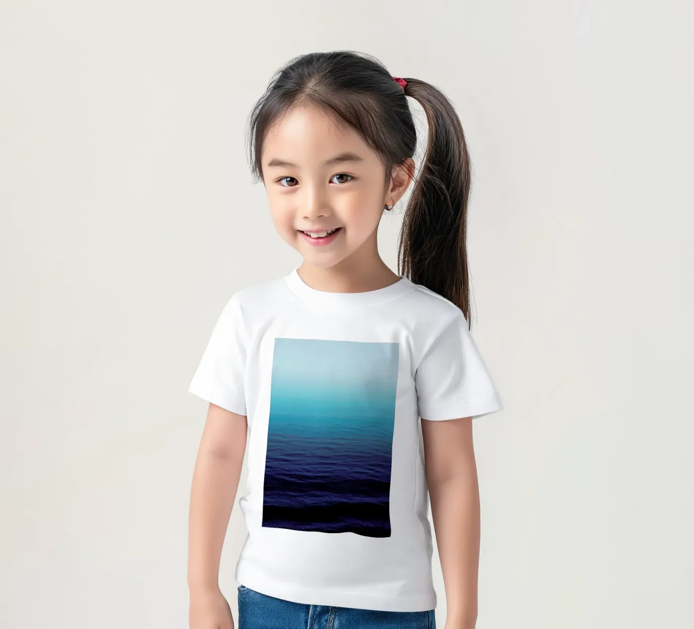 Deep Blue kinder t-shirt van Leah Flores