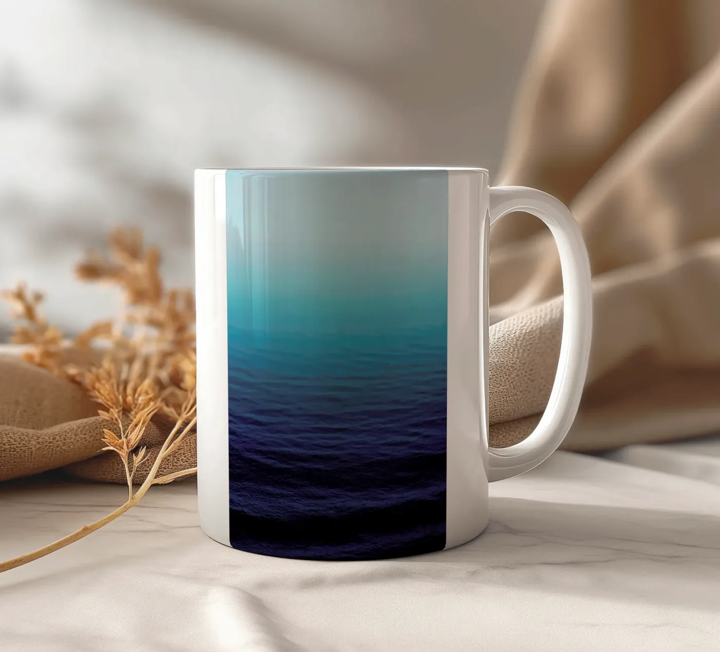 Deep Blue ceramic mug by Leah Flores