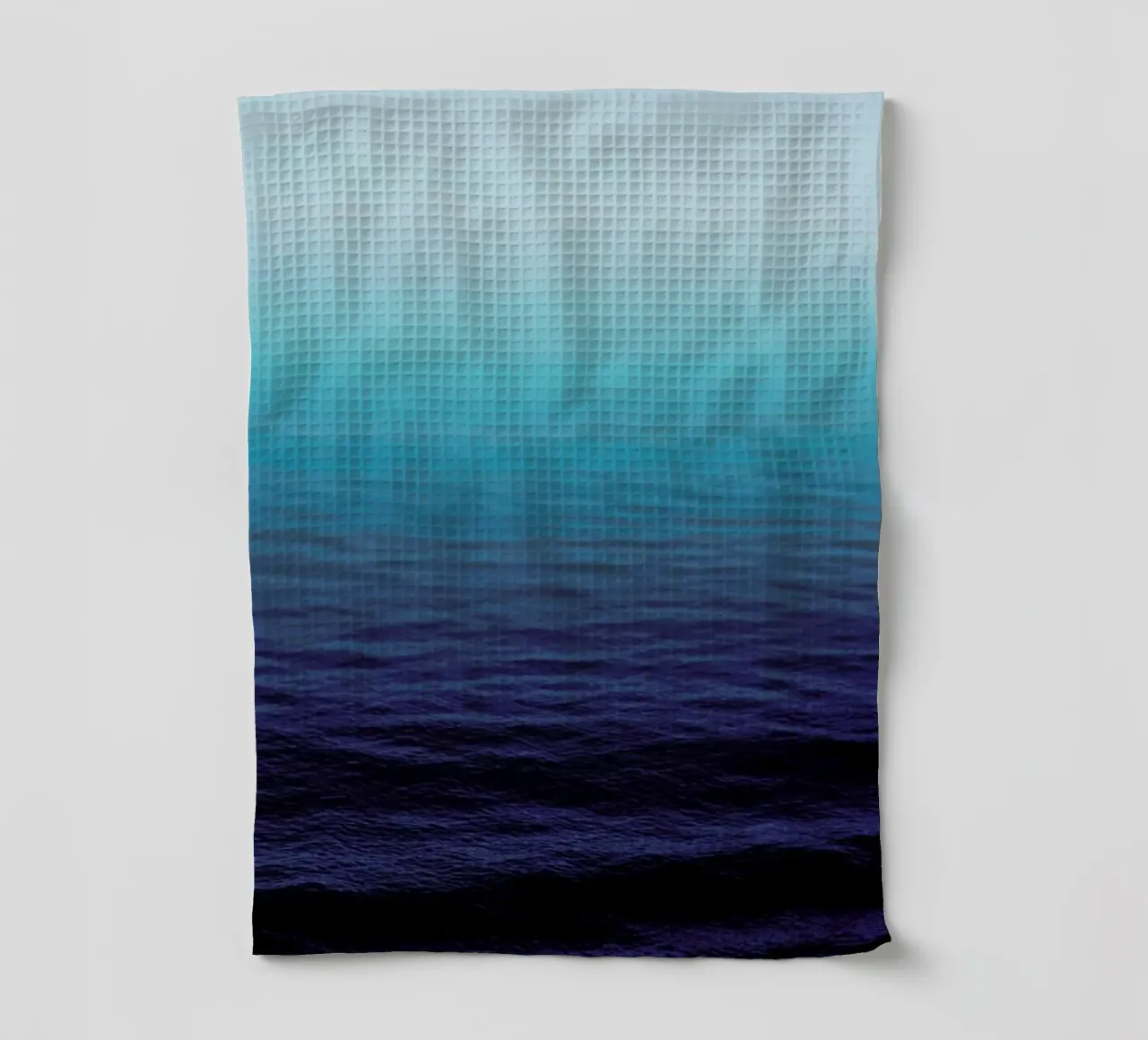 Deep Blue tea towel by Leah Flores