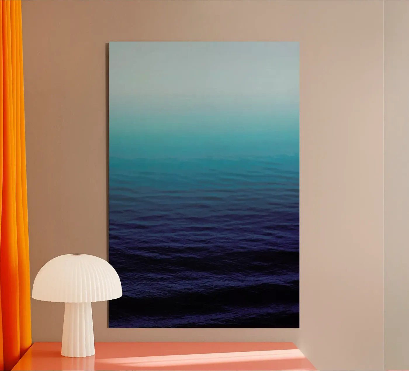 Deep Blue forex plate by Leah Flores