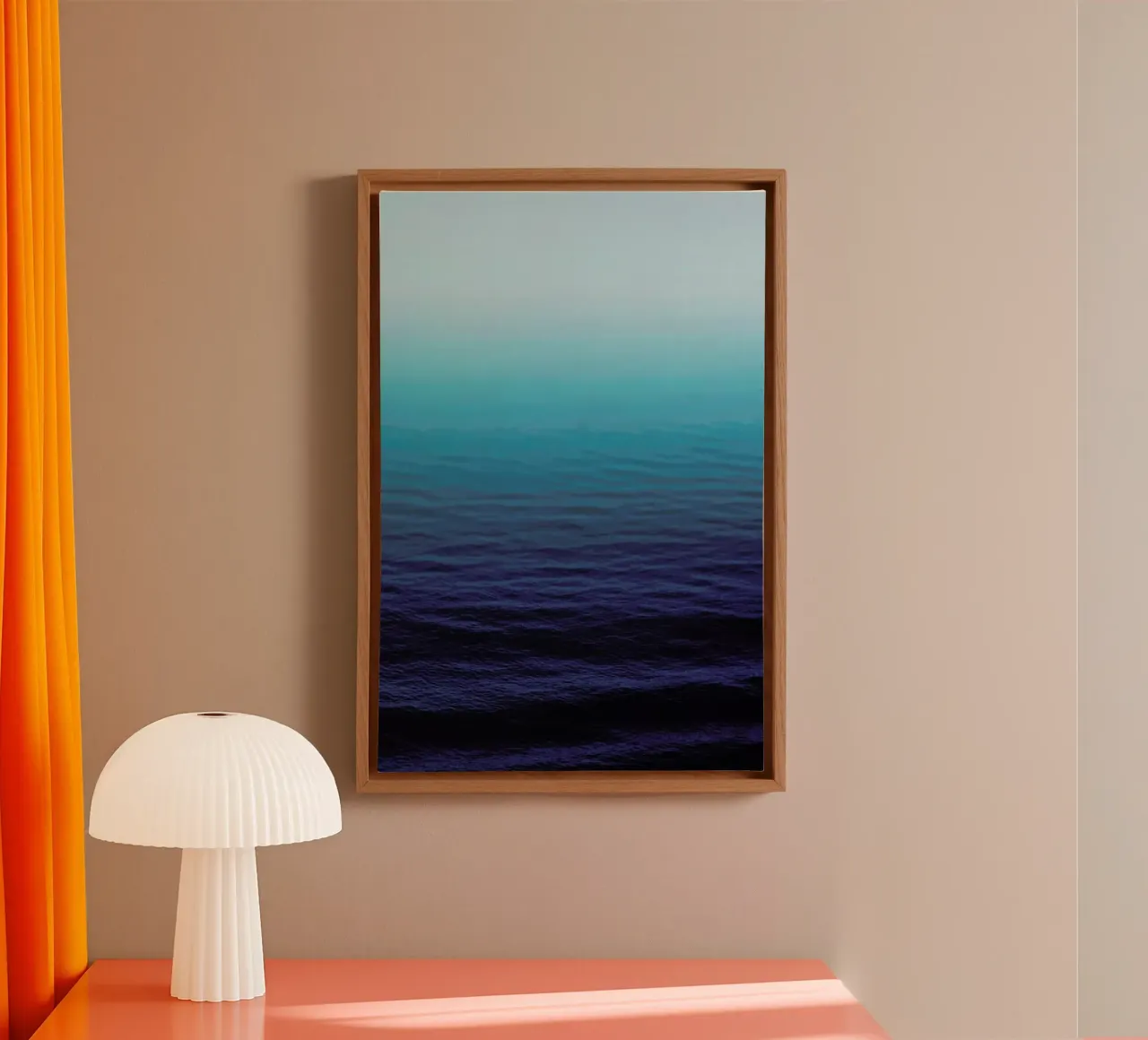 Deep Blue canvas by Leah Flores
