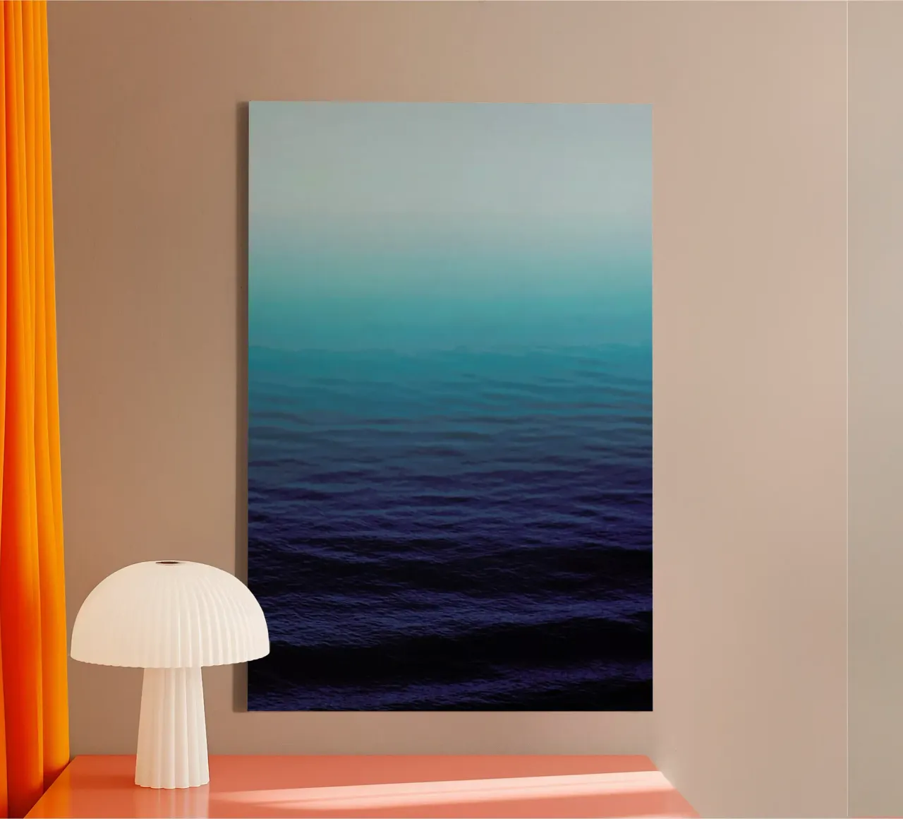 Deep Blue canvas by Leah Flores