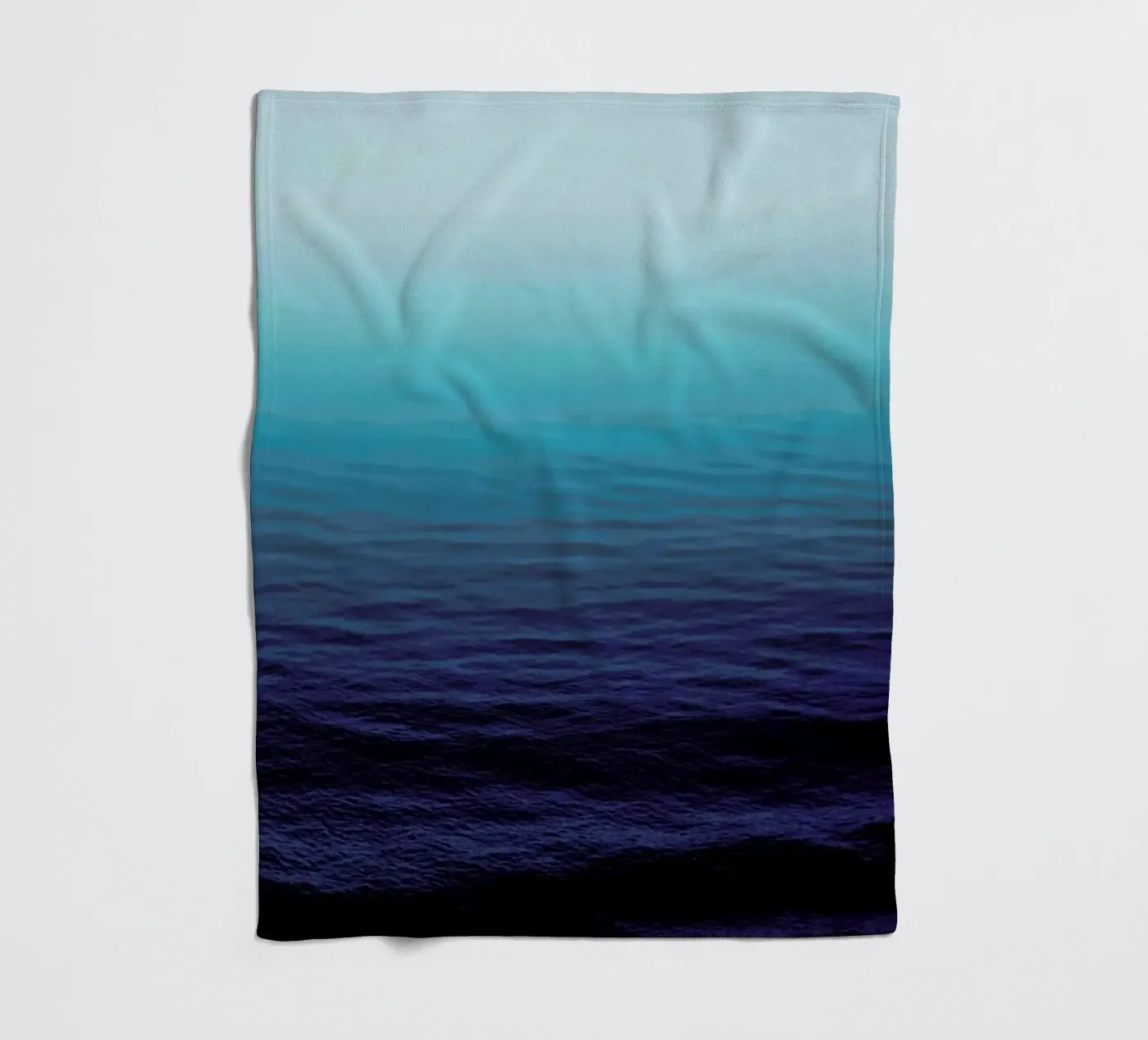 Deep Blue fleece blanket by Leah Flores