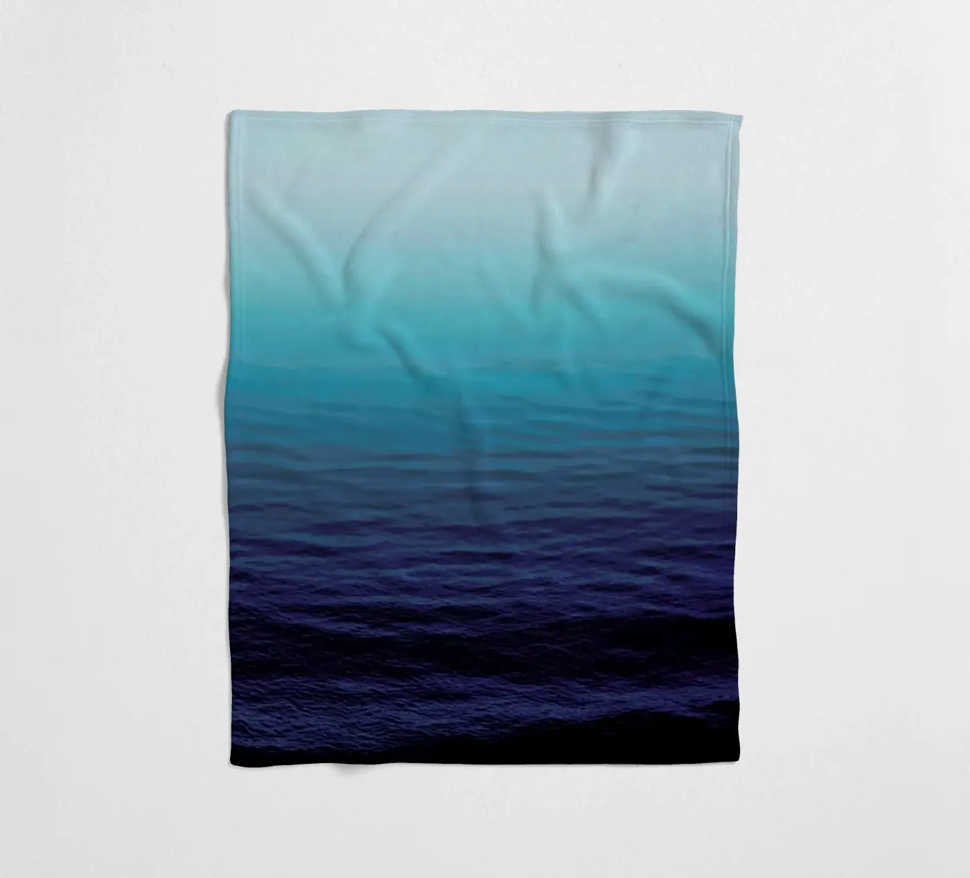 Deep Blue fleece blanket by Leah Flores