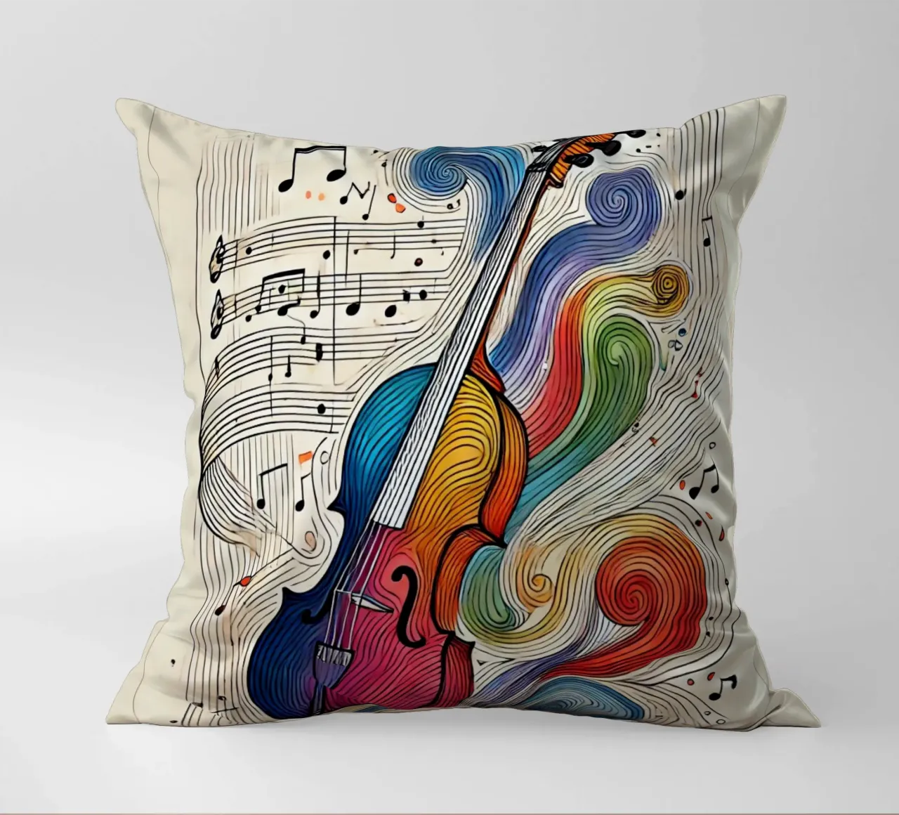 Cello uni-trait colours decorative cushion by SwenIA design
