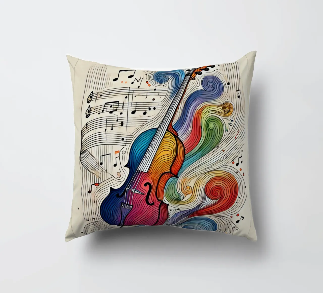 Cello uni-trait colours decorative cushion by SwenIA design