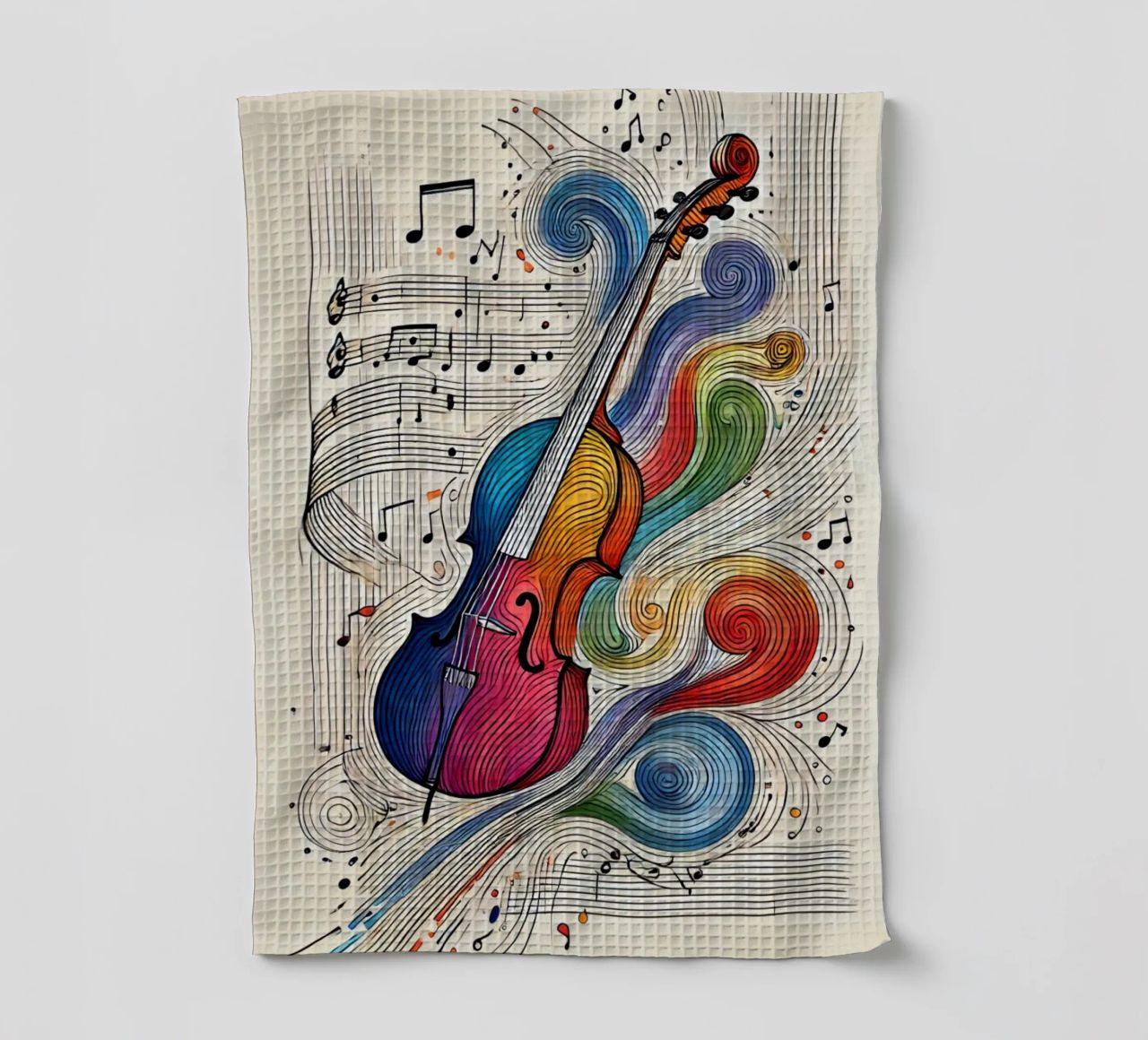 Violoncelle uni-trait couleurs torchon de SwenIA design