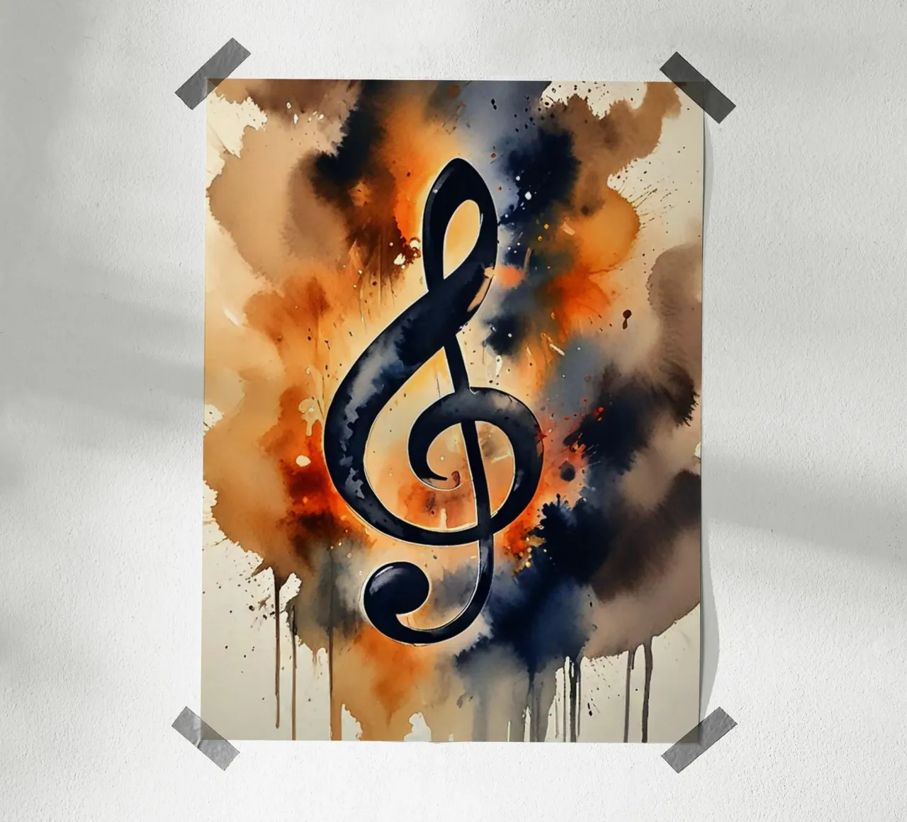 CLEF poster con telaio in legno da ArtDesign by KBK