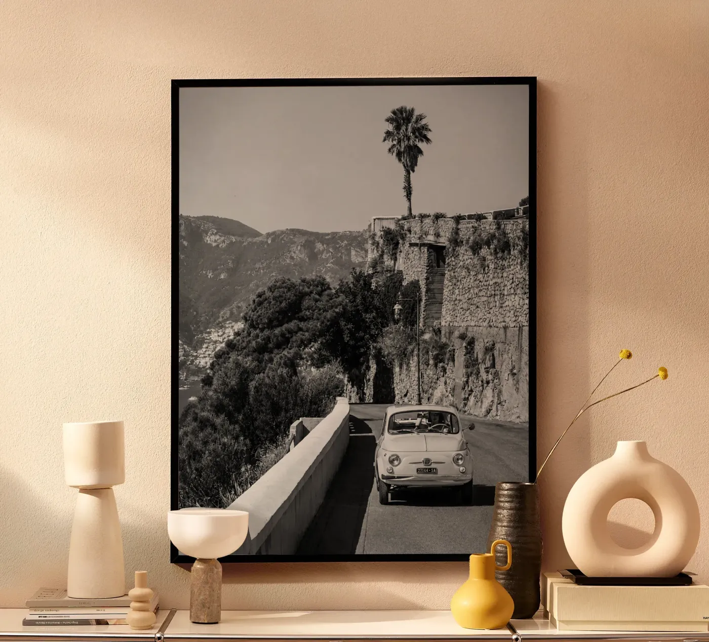 oldtimer op de weg poster van BlogSawoo