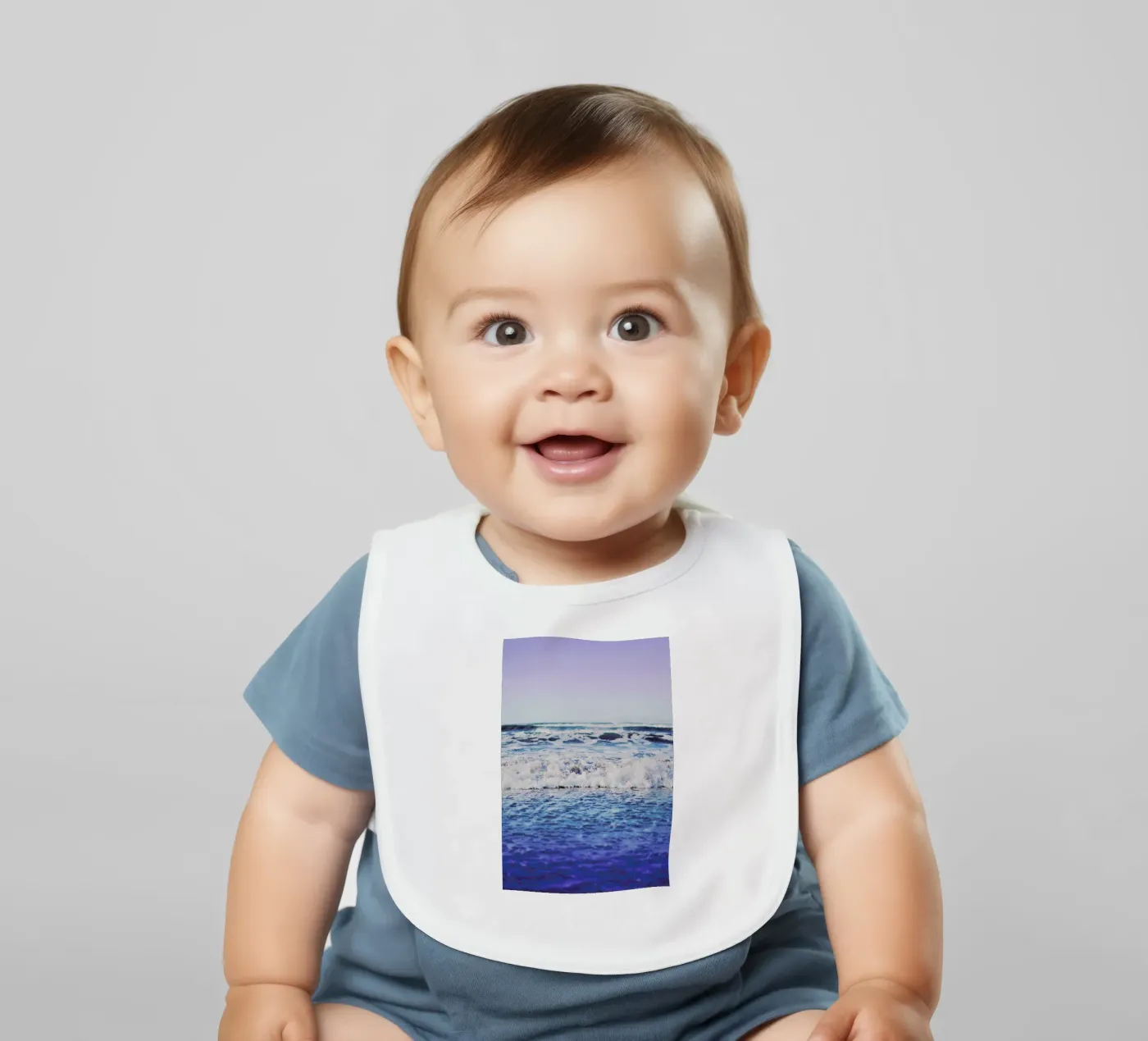 Indigo Waves bavoir de Leah Flores