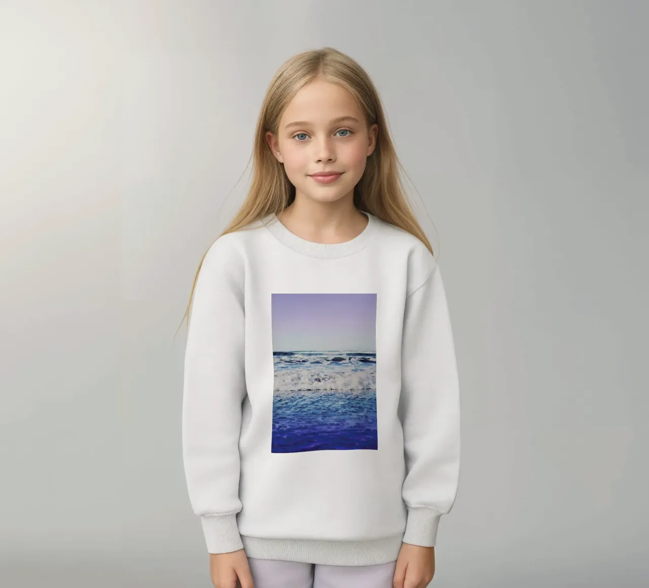 Indigo Waves felpa bambino da Leah Flores
