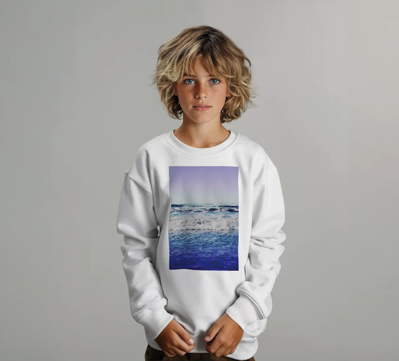 Indigo Waves felpa bambino da Leah Flores