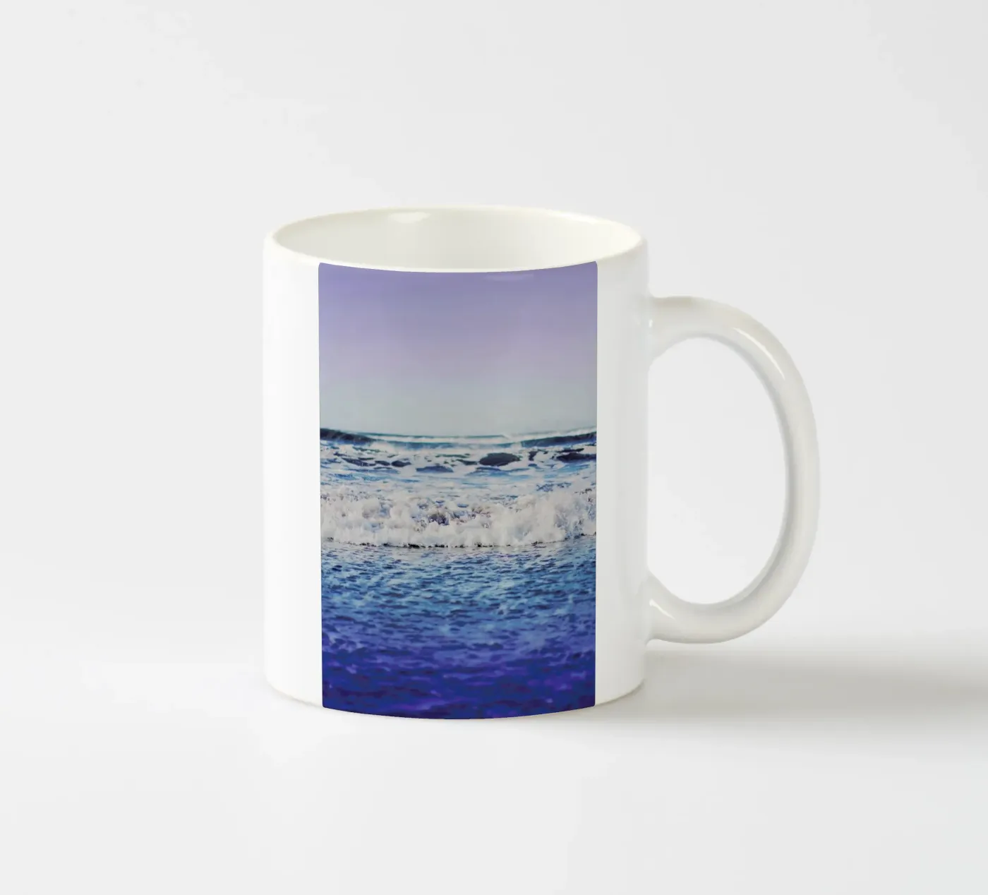 Indigo Waves ceramic mug by Leah Flores