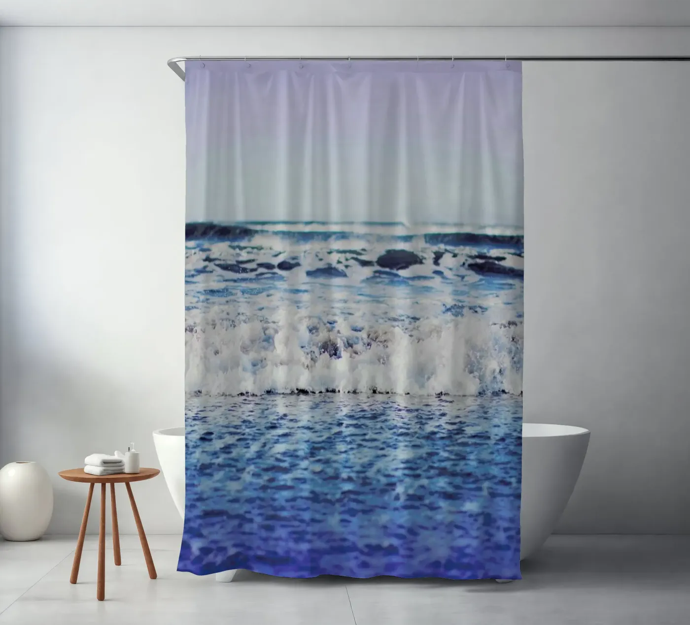 Indigo Waves douchegordijn van Leah Flores
