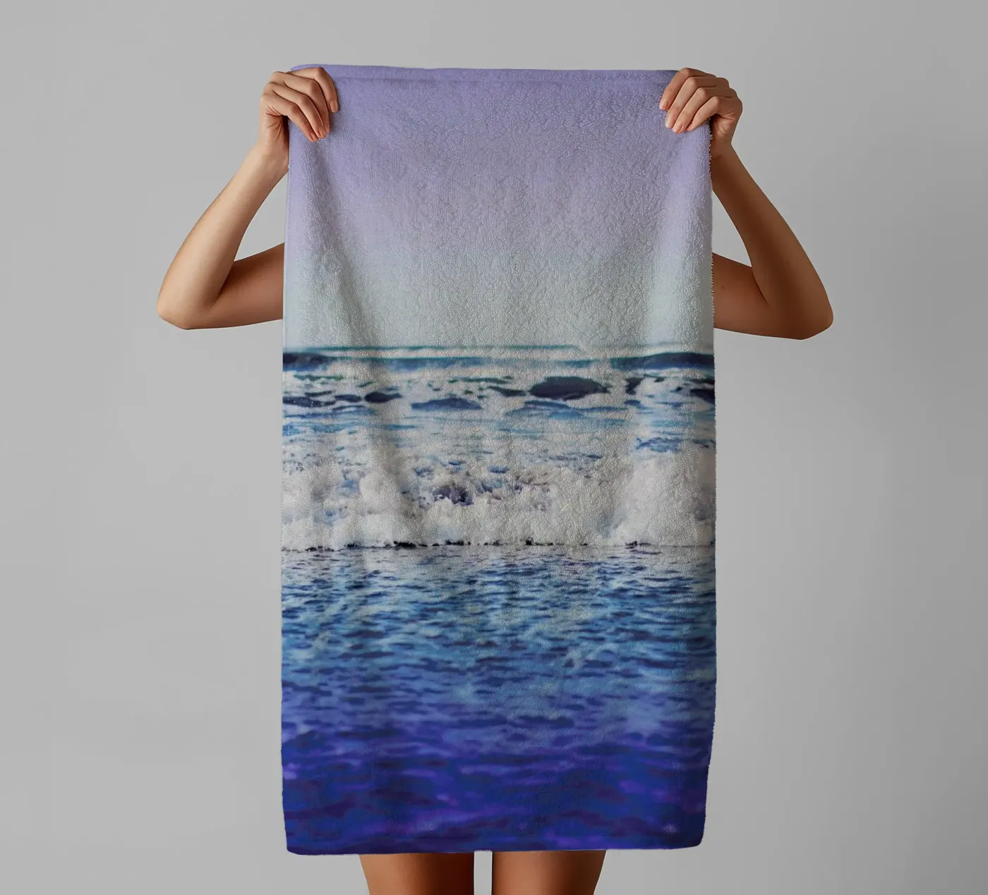 Indigo Waves badhanddoek van Leah Flores