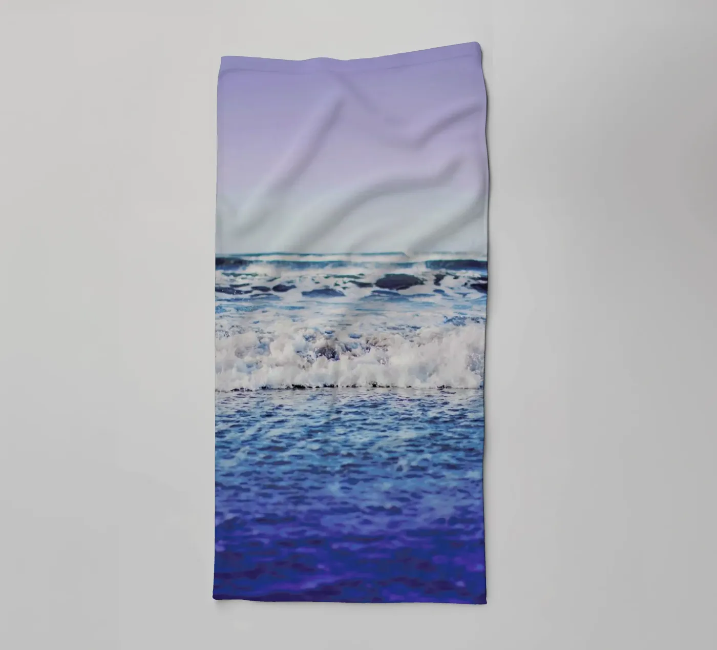 Indigo Waves towel by Leah Flores