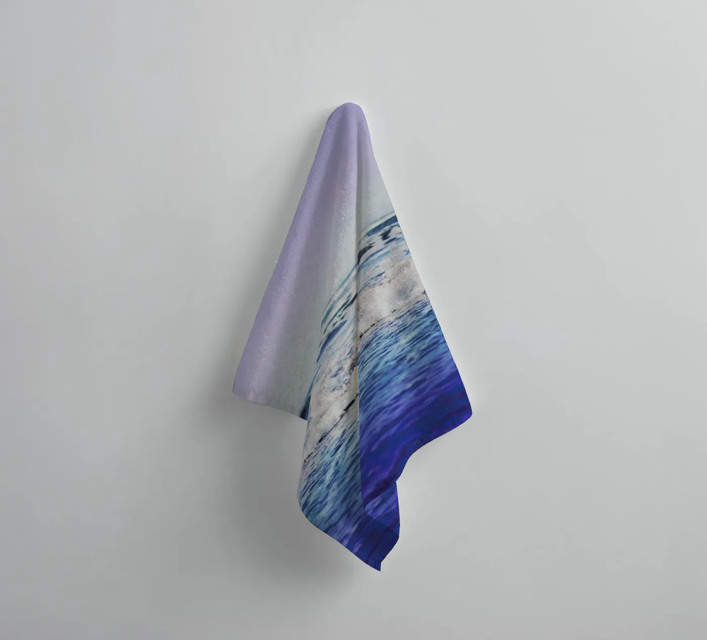 Indigo Waves towel by Leah Flores