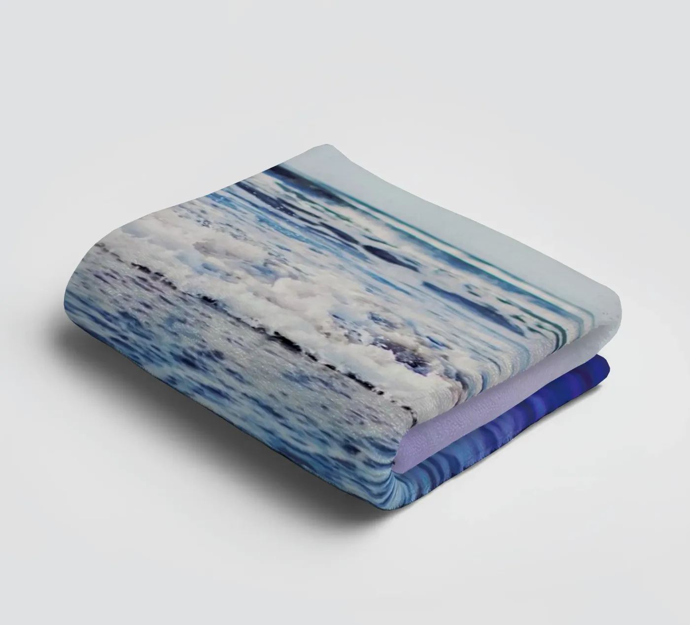 Indigo Waves towel by Leah Flores