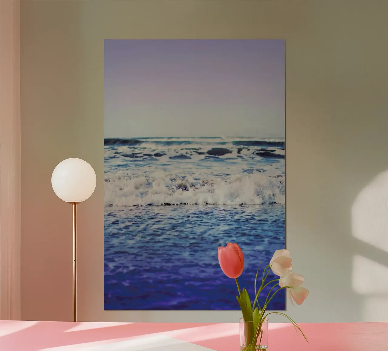 Indigo Waves poster van Leah Flores