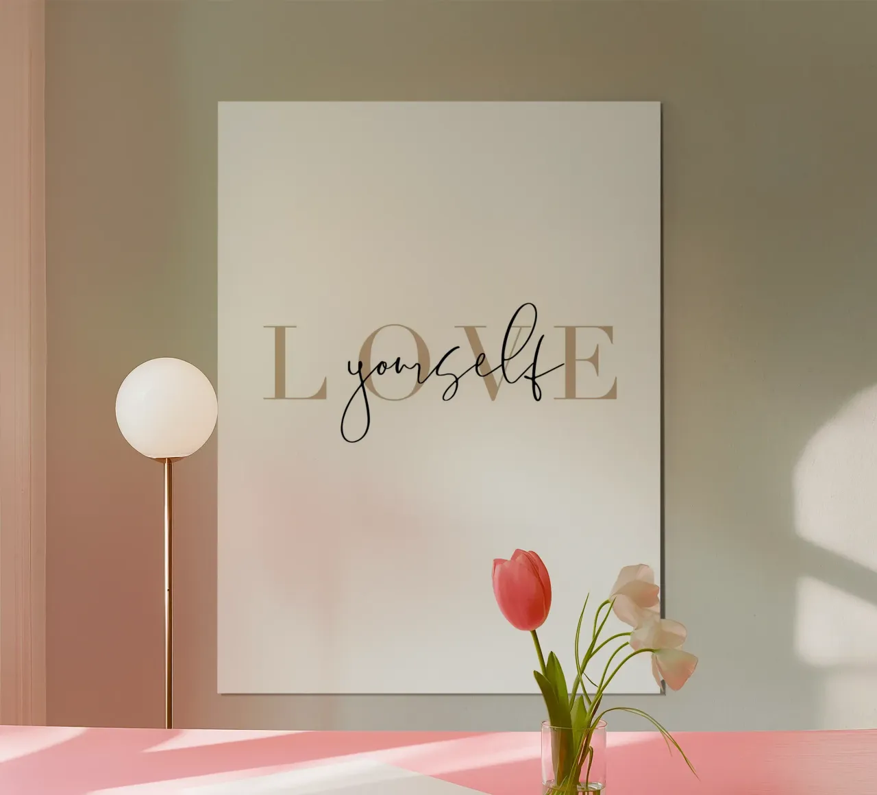 Love Yourself - Minimalist typography quote poster by Whole©