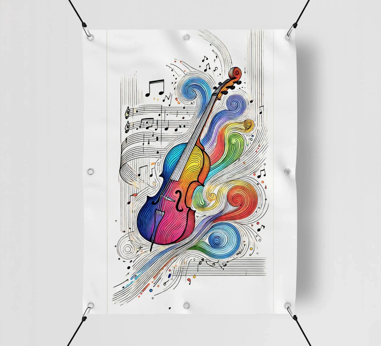 Cello semplice, linea colorata telo in pvc da SwenIA design