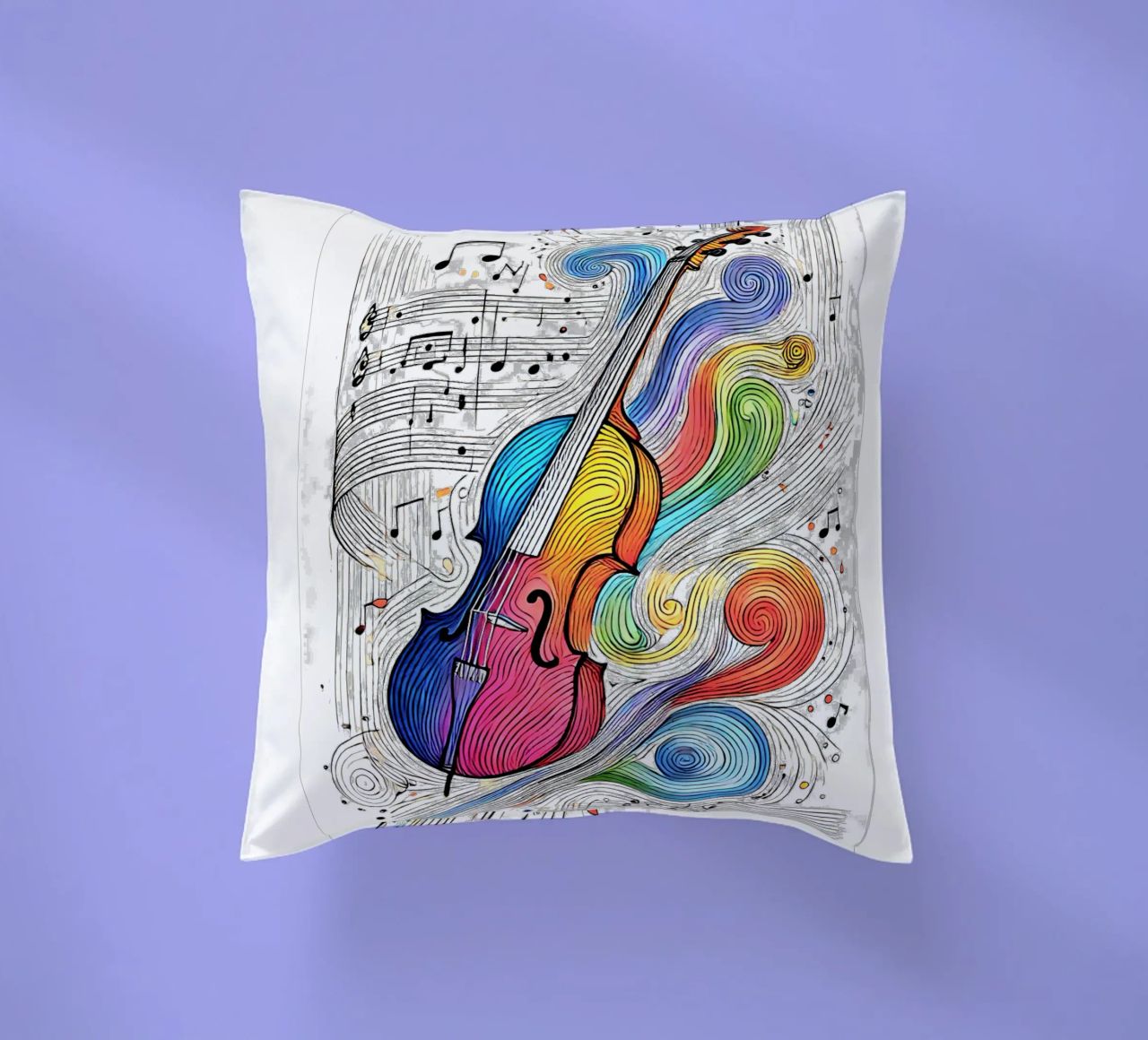 Cello semplice, linea colorata cuscino da SwenIA design