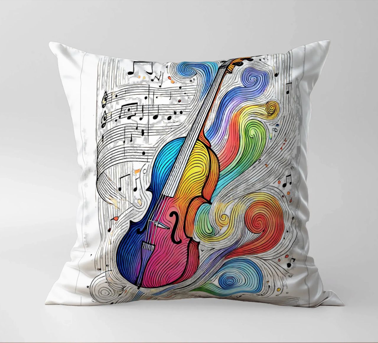 Cello semplice, linea colorata cuscino da SwenIA design