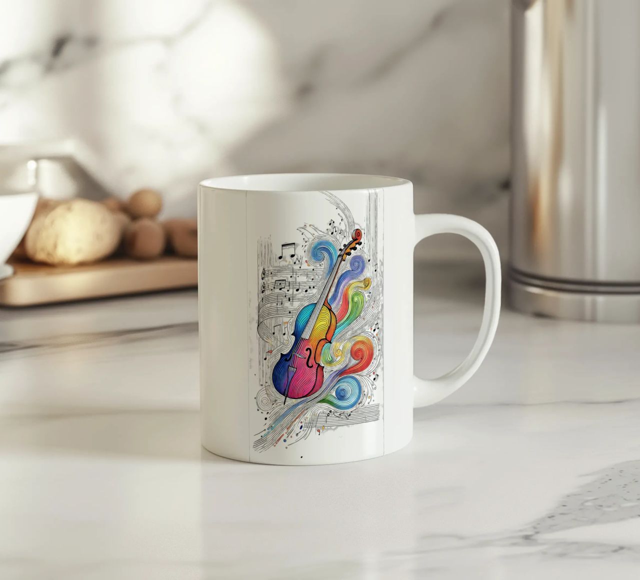 Cello semplice, linea colorata tazza in ceramica da SwenIA design