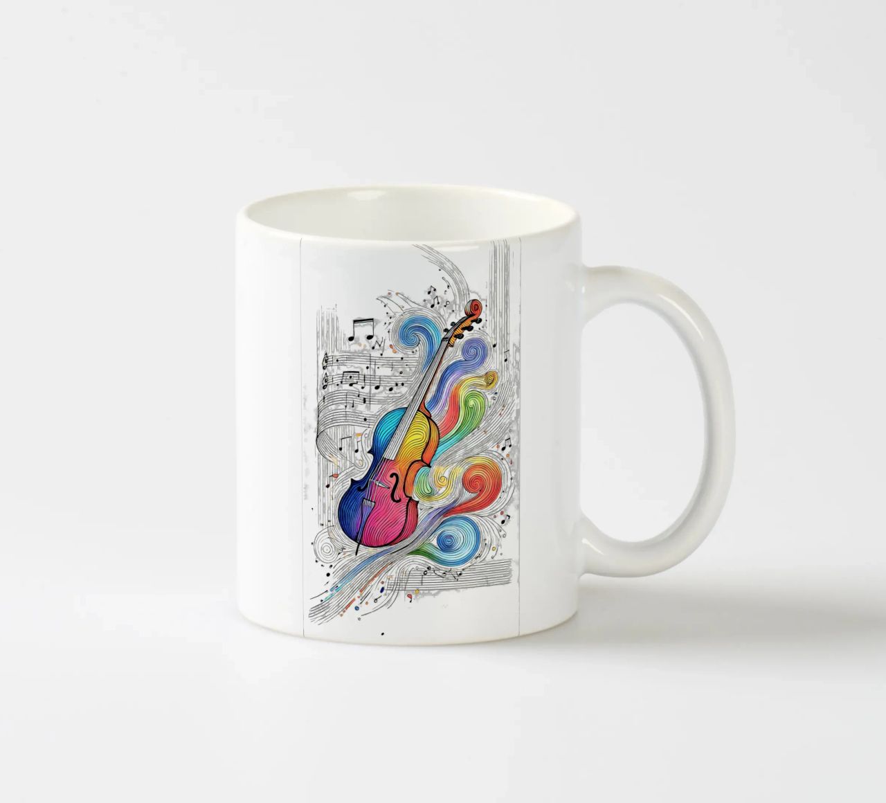 Cello semplice, linea colorata tazza in ceramica da SwenIA design