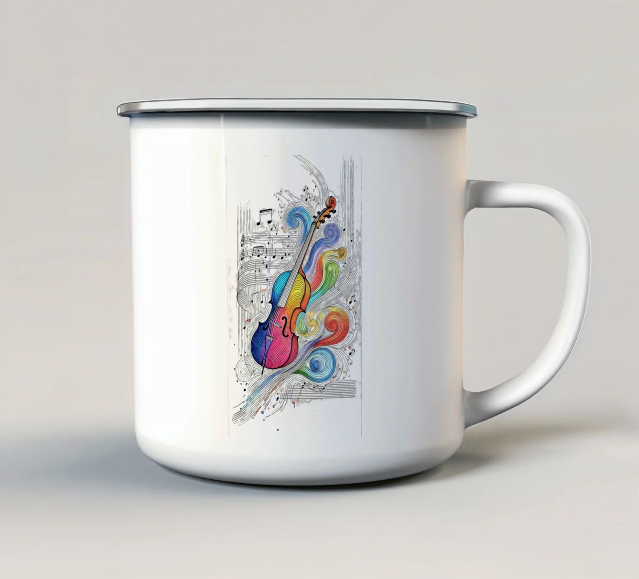 Cello semplice, linea colorata tazza in smalto da SwenIA design