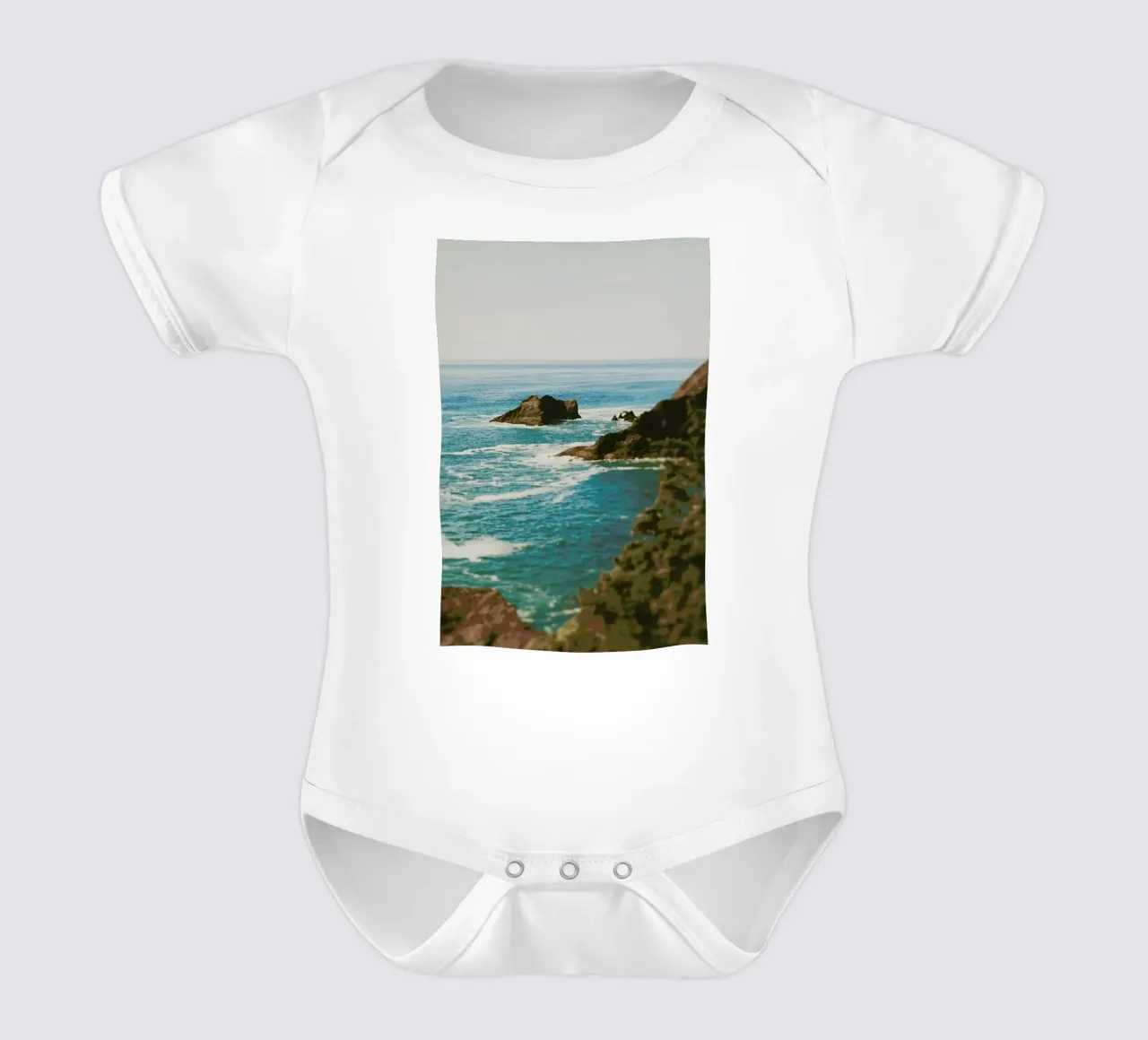 Oregon Coast body neonato maniche corte da Leah Flores