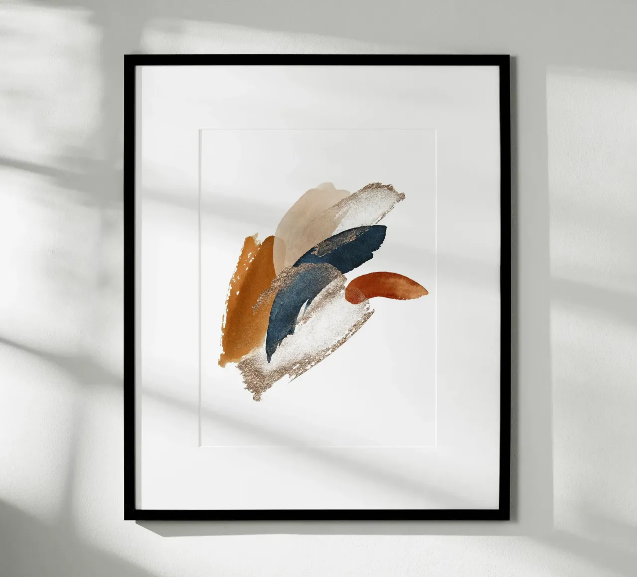 Abstrakte Pinselstriche – Elegante Wandkunst Poster von Whole©
