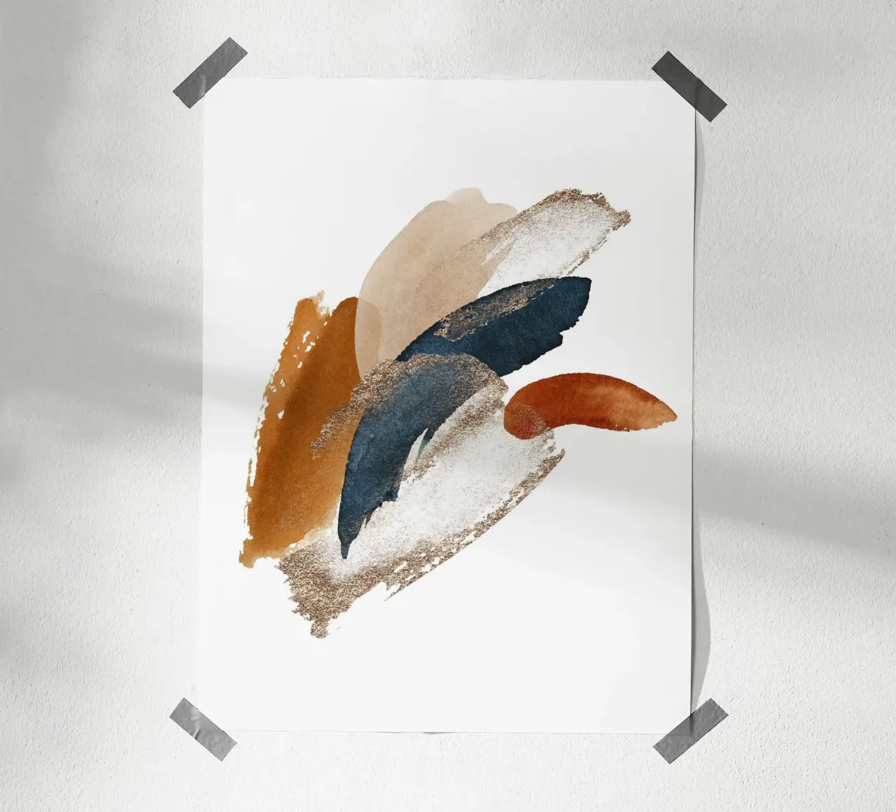 Abstrakte Pinselstriche – Elegante Wandkunst Poster von Whole©